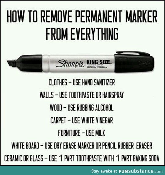 How to remove permanent marker