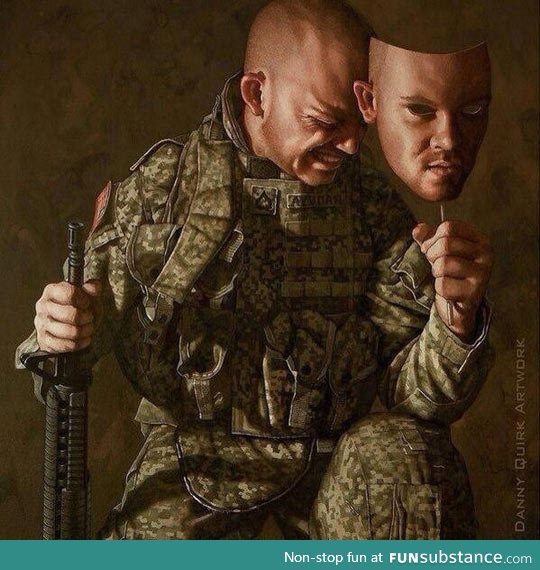 Powerful artwork about war