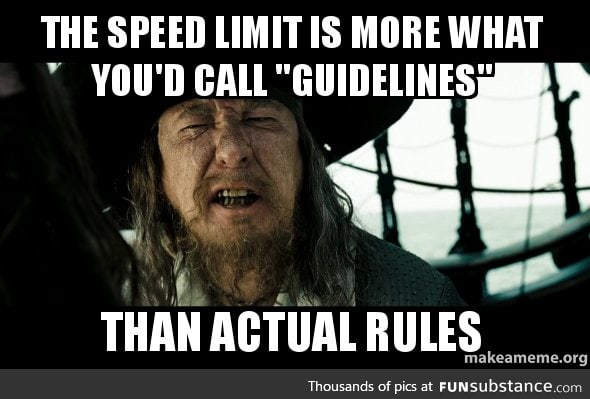 How it seems most drivers view the speed limit
