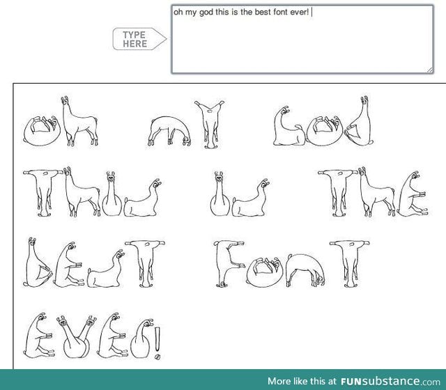 The Llama font
