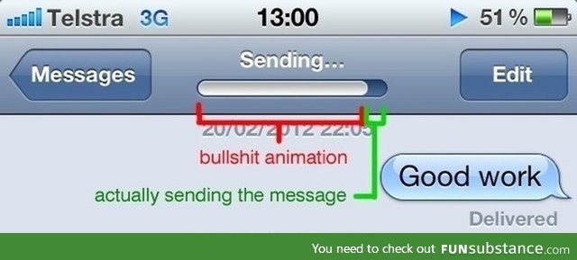 iPhone's message logic