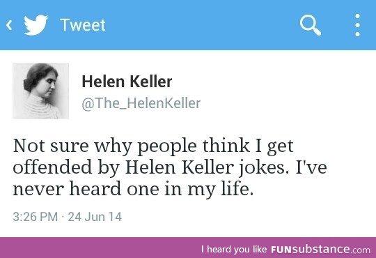 Helen Keller joke