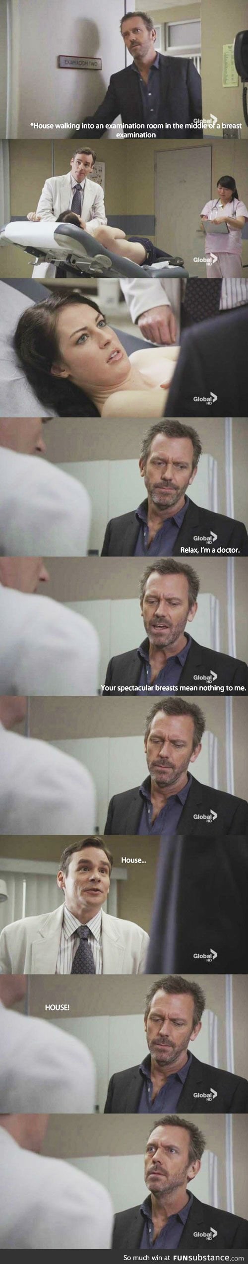 House likes boobs