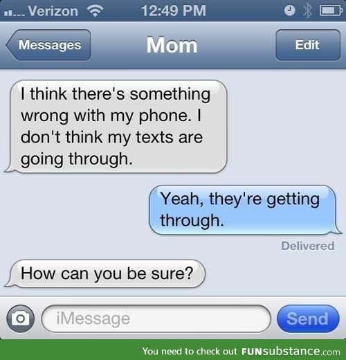 Parent child text communication