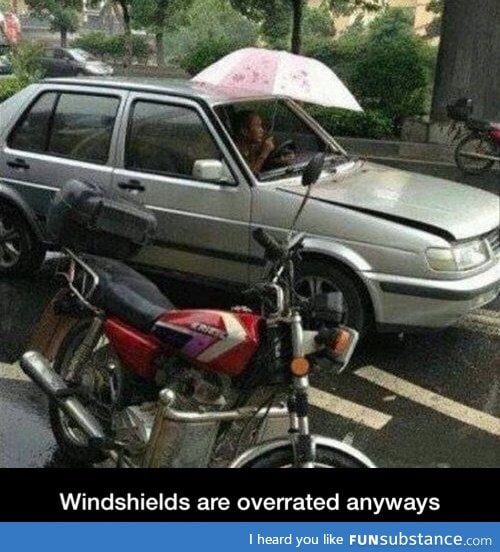 Who needs windshields these days