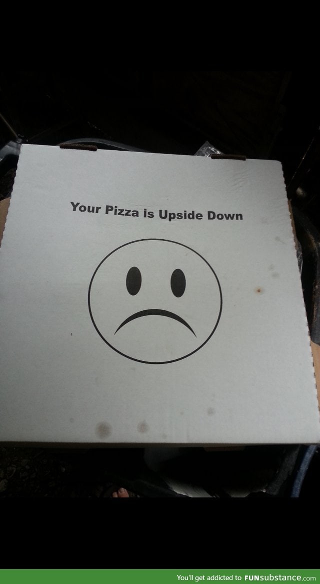 I noticed this silly pizza box bottom when I took out the trash this morning