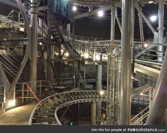 This is what Space Mountain looks like with the lights on