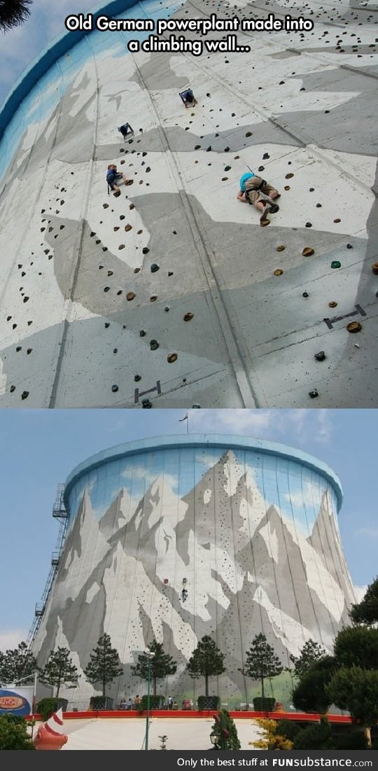 Incredible climbing wall
