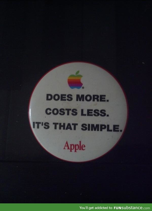 Found this old Apple slogan... Times sure have changed