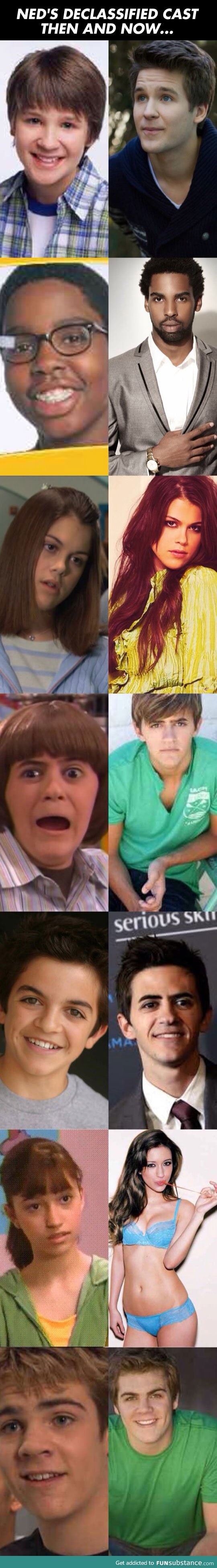 Ned's declassified cast then and now