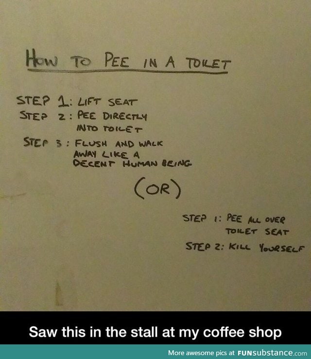 How to pee in a toilet