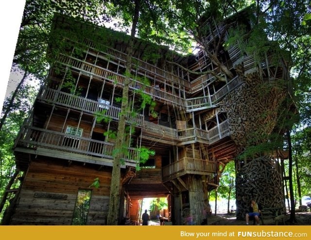 A Tennessee man wanted to build the world's largest treehouse, so he did