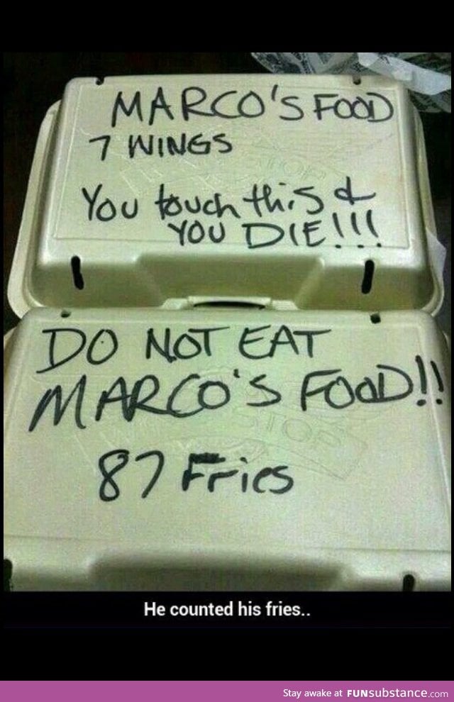 Marco the food police chief