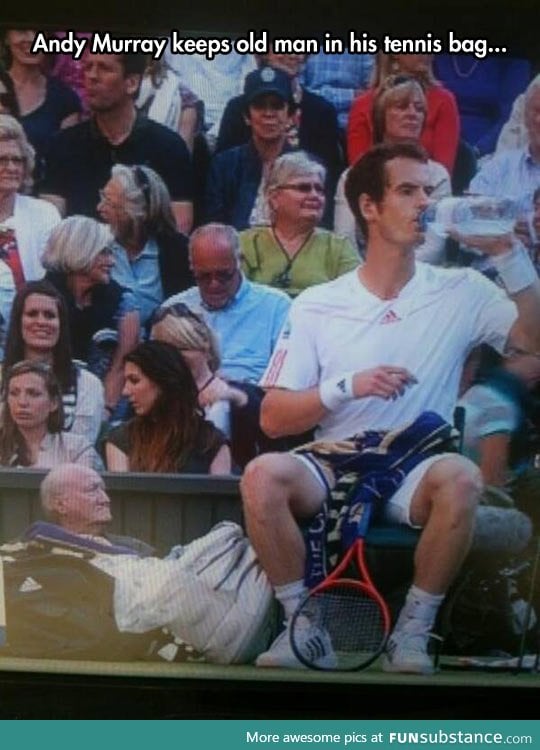 Watching the game from the bag