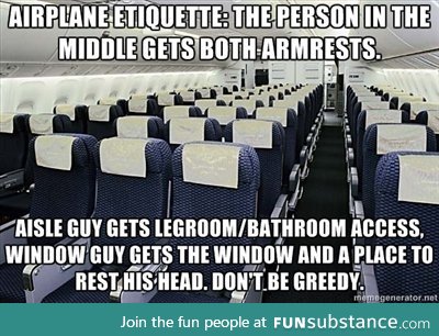 Airplane etiquette