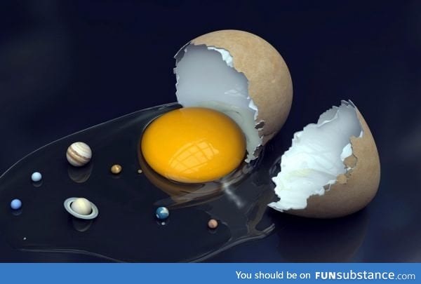 Egg yolk Solar System