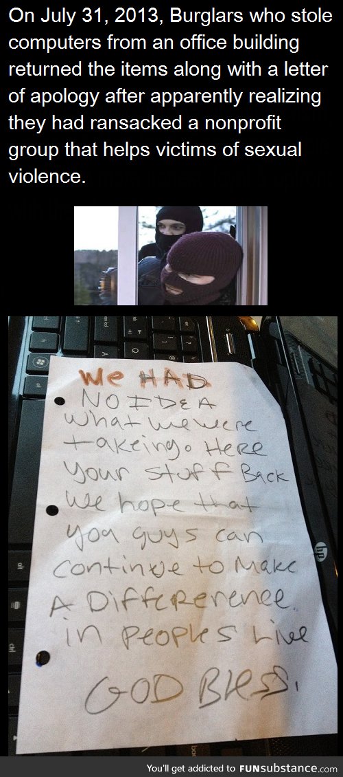 Good guy burglars