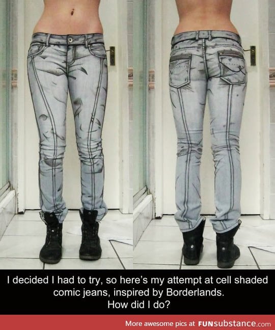 Cool comic jeans