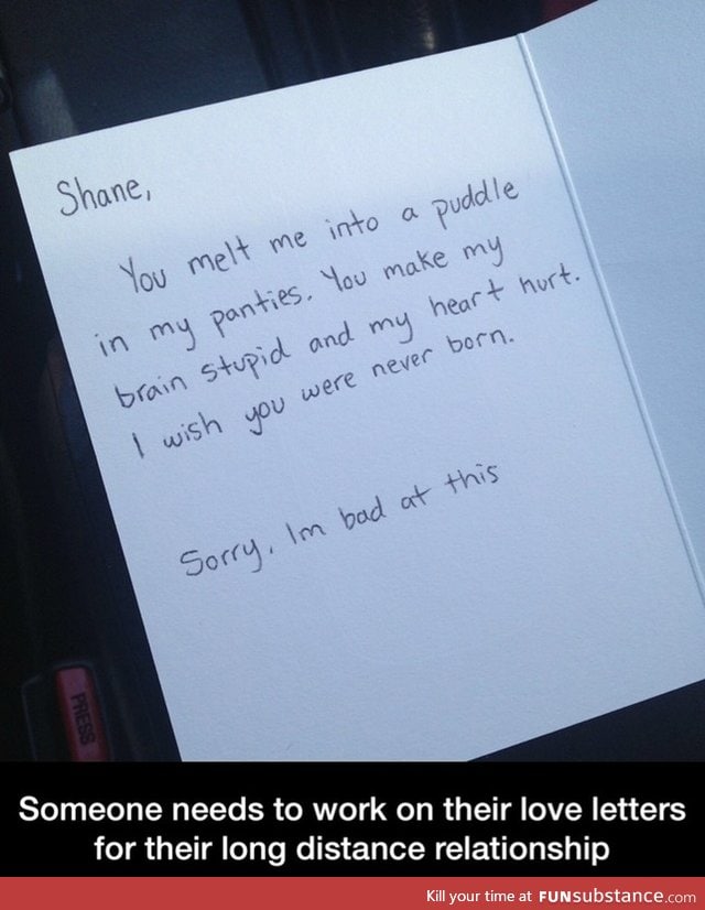 Confusing love letter