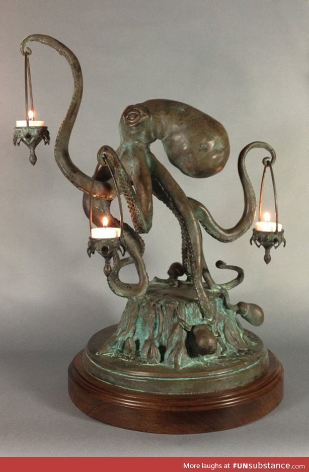 Octopus candle holder