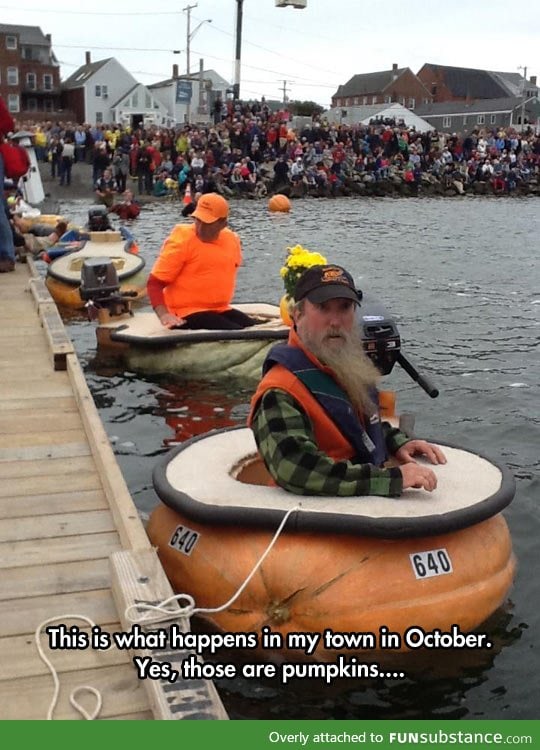 Pumpkin boat race