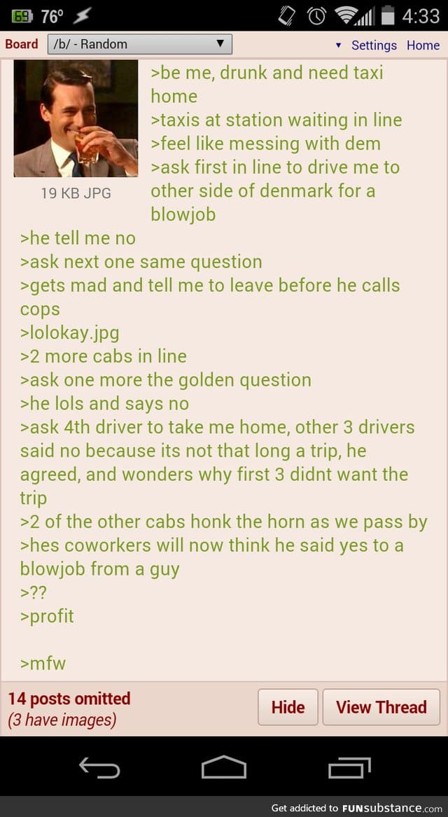 Anon takes a taxi