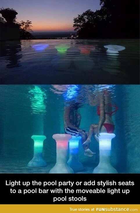 Light up pool chairs