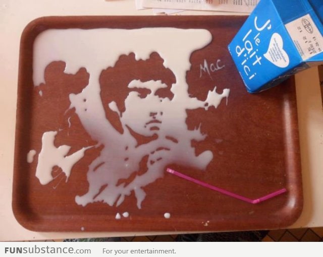 Bruce Lee Milk Painting