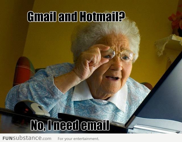 Grandma on Emailing