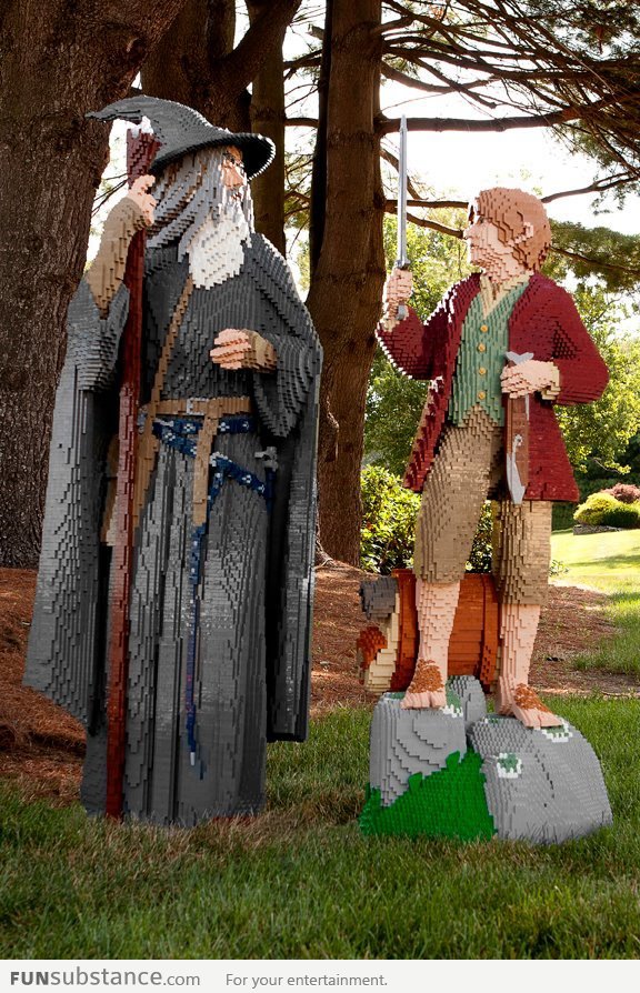 Gandalf and Bilbo in lego