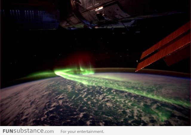 The Northern Lights as seen from space