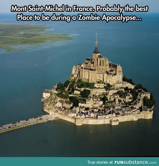 Incredible castle in the middle of the ocean