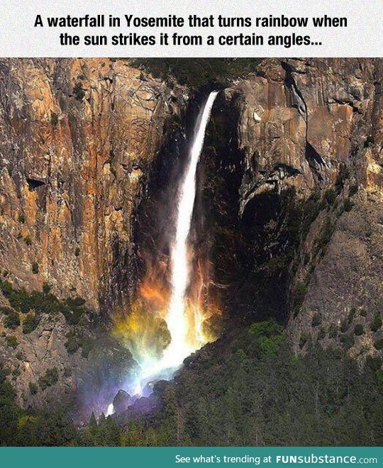 Breathtaking rainbow waterfall