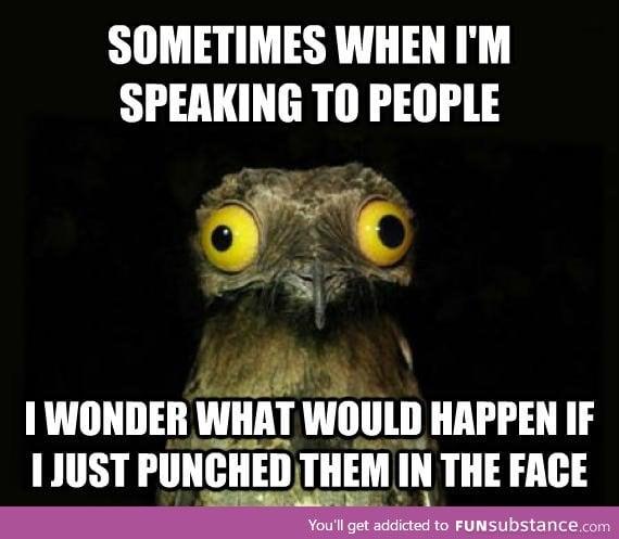 Normally when I'm speaking to authority figures