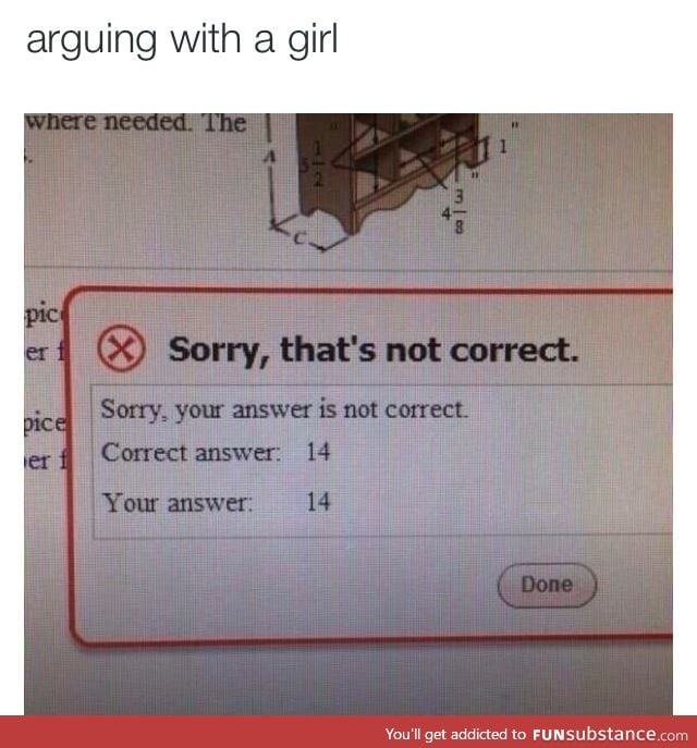 Arguing with bae