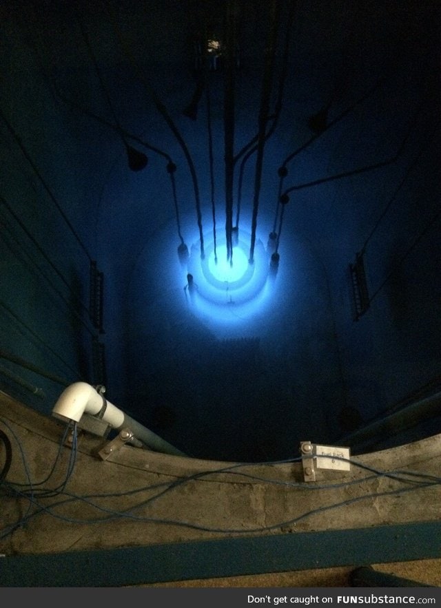 Here is an unfiltered picture of a nuclear reactor