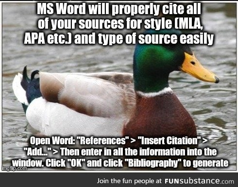 ATTENTION students: Easily cite all of your sources with MS Word