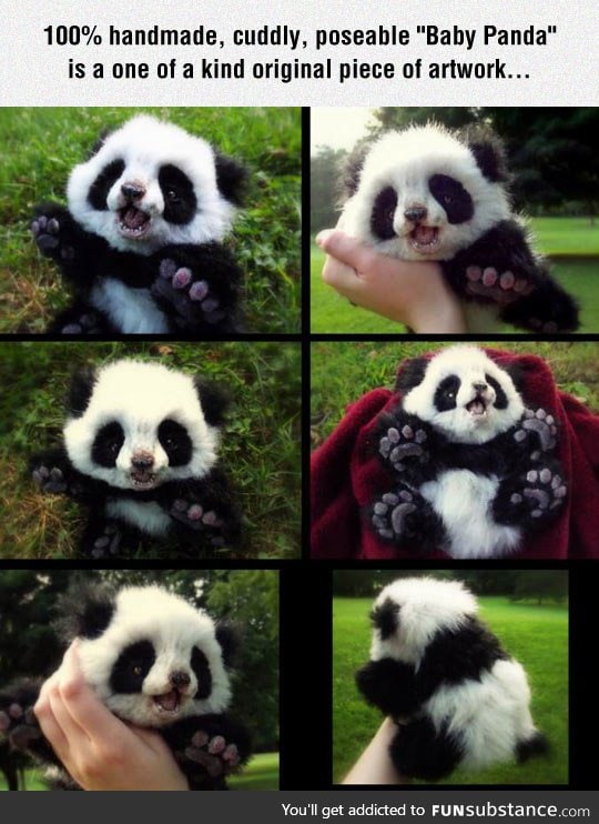 Cutest handmade baby panda