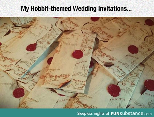 Particular wedding invitations