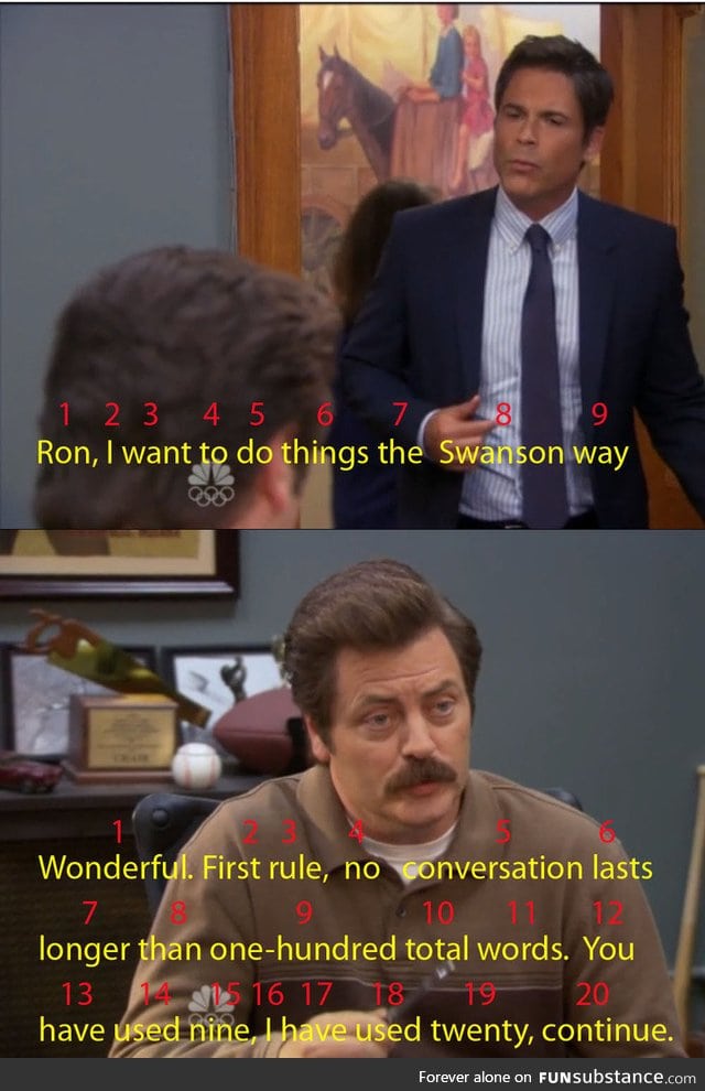 Ron Swanson is impeccable