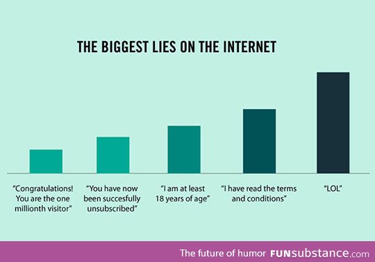 The biggest lies on the internet