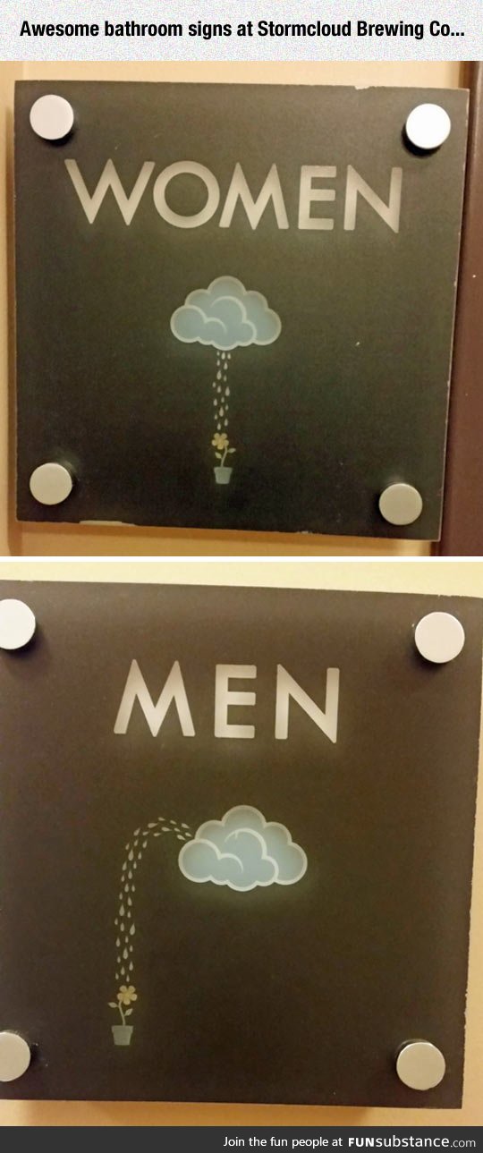 Unique bathroom signs