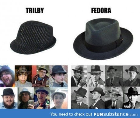 Trilby vs. Fedora