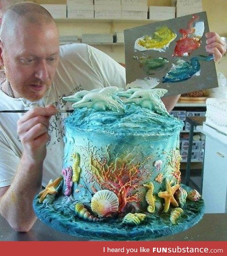 Amazing ocean themed cake
