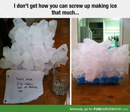 Really bad at making ice