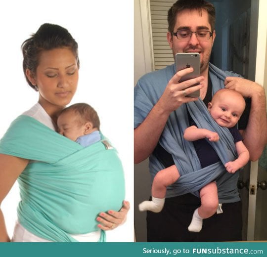 Daddy moby wrap: Nailed it