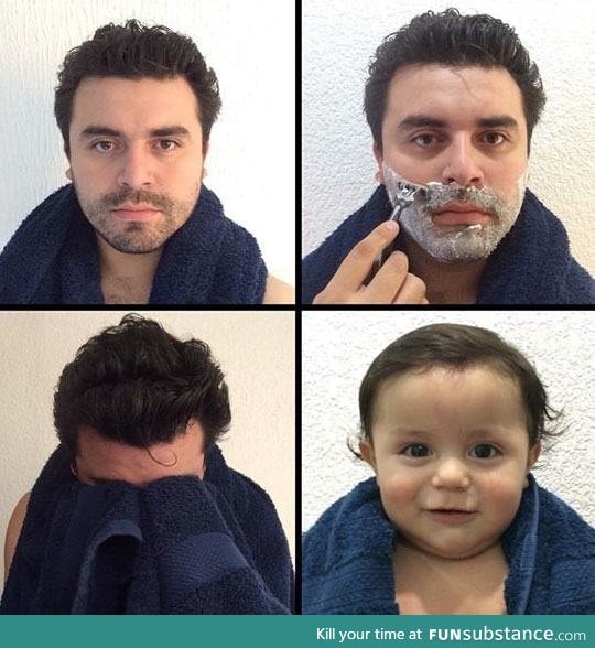 It's amazing how much younger you can look after a shave...