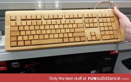 Found this at a shop in Germany... A wooden keyboard