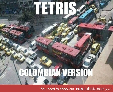 Tetris... It just got real in Colombia!