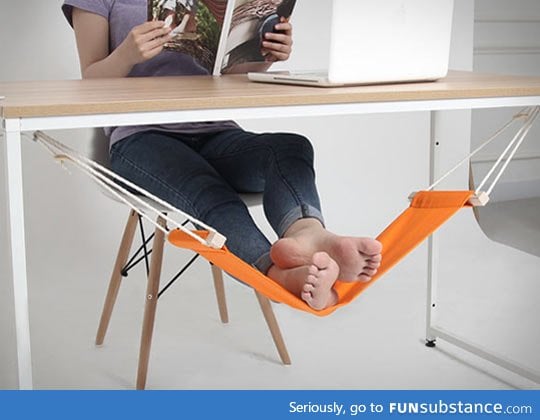 Now I need an under-the-desk foot hammock